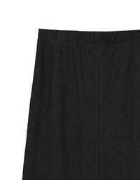 Side Slit Elastic Waist Straight Maxi Skirt