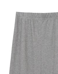 Side Slit Elastic Waist Straight Maxi Skirt
