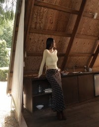 Vintage Inspired Plaid A Line Maxi Skirt
