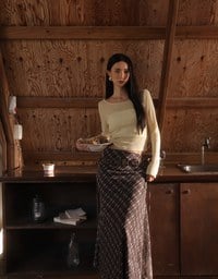 Vintage Inspired Plaid A Line Maxi Skirt