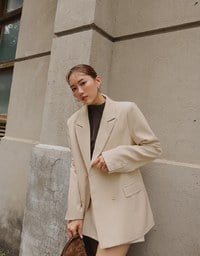 【Ling Cheng Design】High Waist Tailored Pleated Mini Skirt