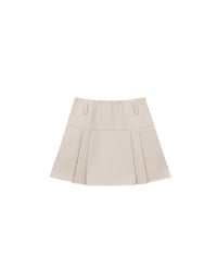 【Ling Cheng Design】High Waist Tailored Pleated Mini Skirt