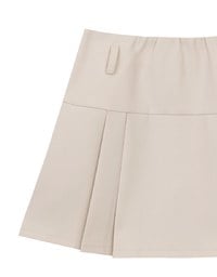 【Ling Cheng Design】High Waist Tailored Pleated Mini Skirt