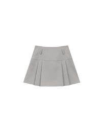 【Ling Cheng Design】High Waist Tailored Pleated Mini Skirt