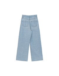Studded Side Trim Wide Leg Jeans Denim Pants