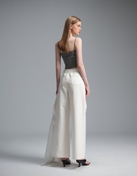 【Stain Resistant】Relaxed Fit High Waist Wide Leg Jeans Denim Pants