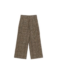 Drawstring Waist Wide Leg Cargo Pants (Camo Print/Leopard Print)