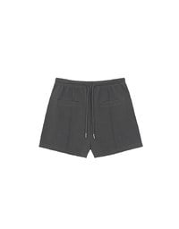 Textured Drawstring Waist Casual Shorts