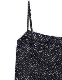 Spaghetti Strap Polka Dot Pleated Cami Mini Dress