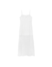 Layered Sheer Panel Spaghetti Strap Padded Maxi Dress
