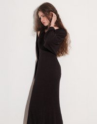 Sleeveless Knit Maxi Dress and Detachable Sleeve Cardigan Set Wear