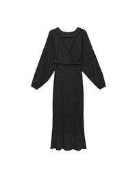 Sleeveless Knit Maxi Dress and Detachable Sleeve Cardigan Set Wear