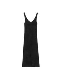 Ribbed Knit U Neck Sleeveless Maxi Dress