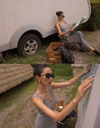 Ribbed Knit U Neck Sleeveless Maxi Dress