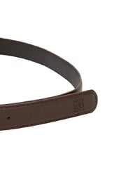 【Ling Cheng Design】Minimal Round Buckle Belt with AIR SPACE Logo Embroidered