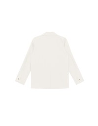 Oversized Lapel Blazer with Patch Pockets Detail