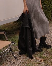 Faux Suede Oversized Collared Zip Up Jacket