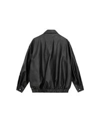 Faux Suede Oversized Collared Zip Up Jacket