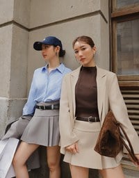 【Ling Cheng Design】Oversized Double Breasted Tailored Blazer Jacket