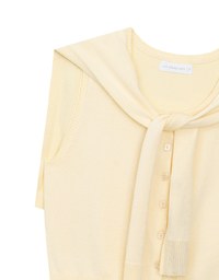 Knit Shawl Sleeveless Crop Cardigan Top
