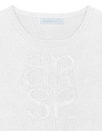 Crop Ribbed Knit Tank Top with AIR SPACE Logo Embroidered