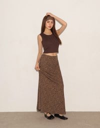 Crop Ribbed Knit Tank Top with AIR SPACE Logo Embroidered