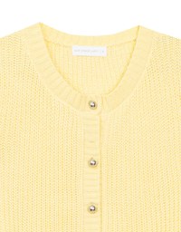 Round Neck Ribbed Knit Button Up Cardigan Top