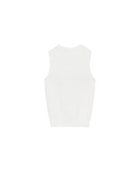 Fluffy Faux Fur Sleeveless Crop Tank Top with AIR SPACE Logo Embroidered