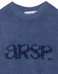 Fluffy Faux Fur Sleeveless Crop Tank Top with AIR SPACE Logo Embroidered