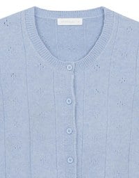 【Ling Cheng Design】Classic Crew Neck Buttoned Knit Cardigan