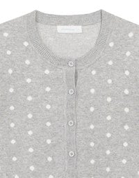 【Ling Cheng Design】Classic Crew Neck Buttoned Knit Cardigan