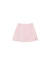 AIR SPACE Logo Embroidered Striped Button Front A Line Skorts