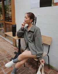 【Ling Cheng Design】Comfy Daily Drawstring Elastic Waist Shorts with Pockets