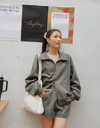 【Ling Cheng Design】Comfy Daily Drawstring Elastic Waist Shorts with Pockets