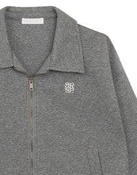 【Ling Cheng Design】Oversized Collar Zip Up Jacket with AIR SPACE Logo Embroidered