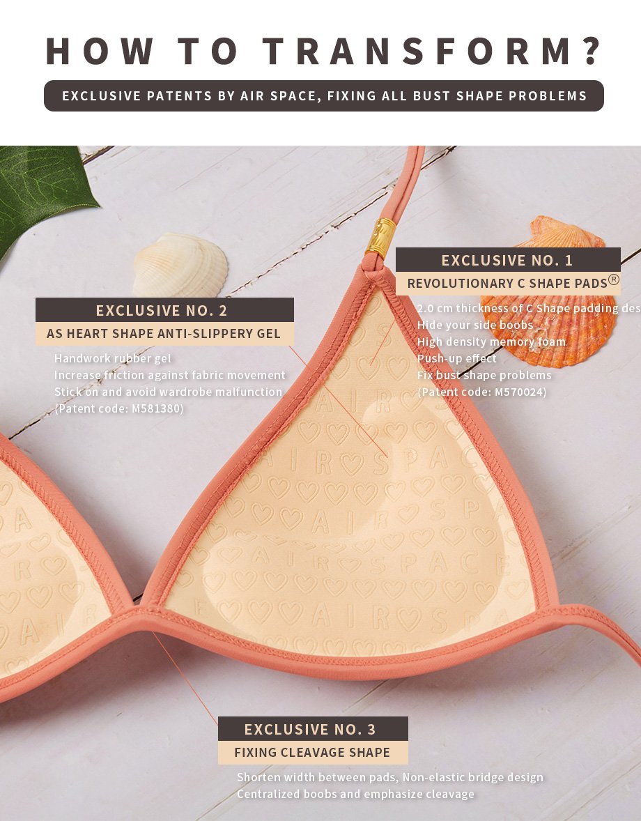 Plain Single Tie Strap Bikini Top (Thick Padded) - AIR SPACE