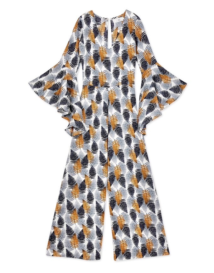 Flare Sleeves Bohemian Printed Jumpsuit