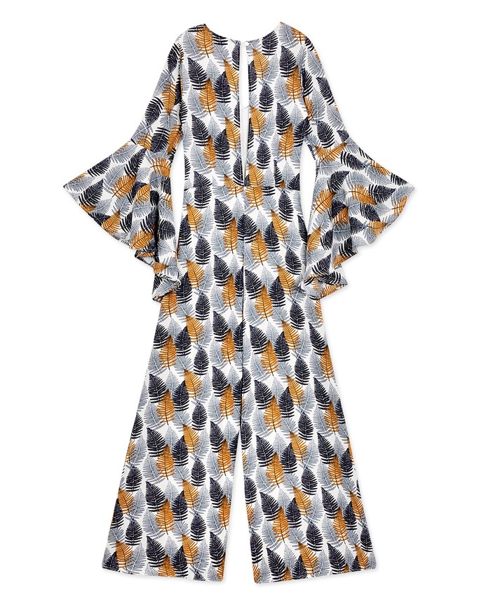 Flare Sleeves Bohemian Printed Jumpsuit