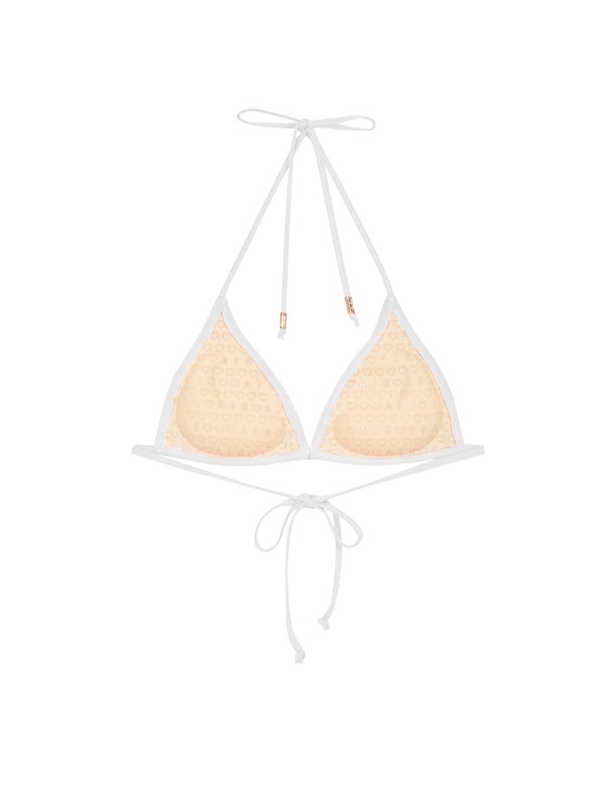 【PUSH UP】Classic Plain Color Bikini Top Single Strap And Bra Padded