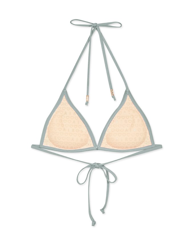 【PUSH UP】Classic Plain Color Bikini Top Single Strap And Bra Padded