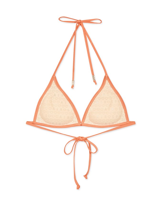 【PUSH UP】Classic Plain Color Bikini Top Single Strap And Bra Padded
