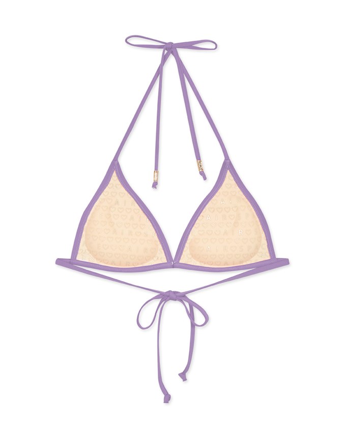 【PUSH UP】Classic Plain Color Bikini Top Single Strap And Bra Padded