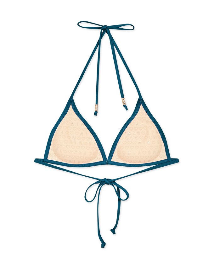 【PUSH UP】Classic Plain Color Bikini Top Single Strap And Bra Padded