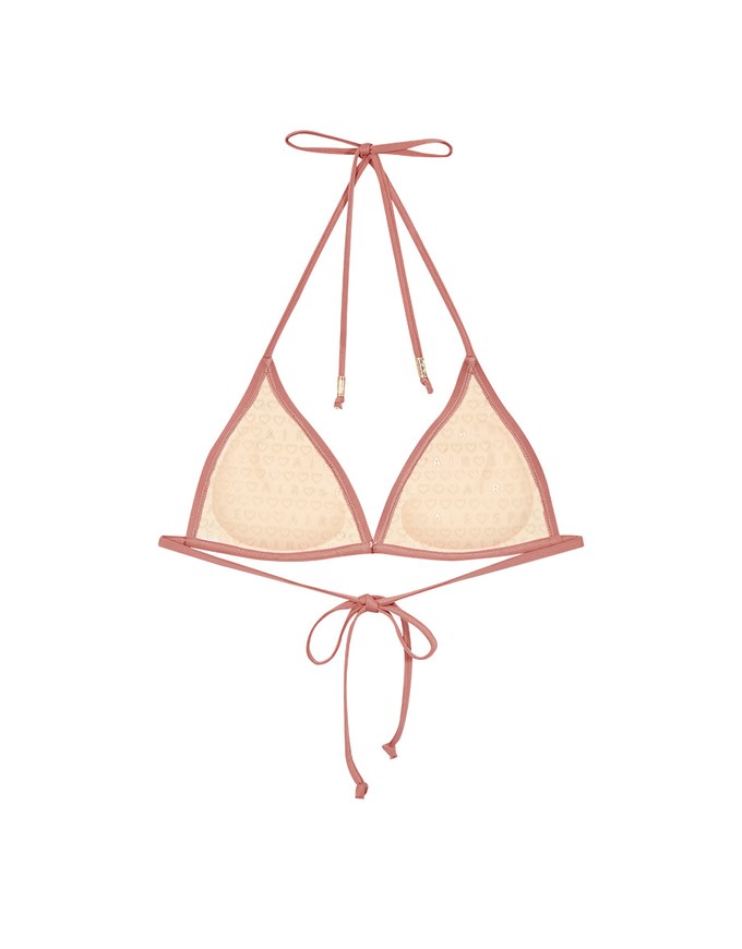 【PUSH UP】Classic Plain Color Bikini Top Single Strap And Bra Padded