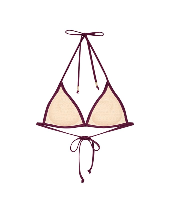 【PUSH UP】Classic Plain Color Bikini Top Single Strap And Bra Padded