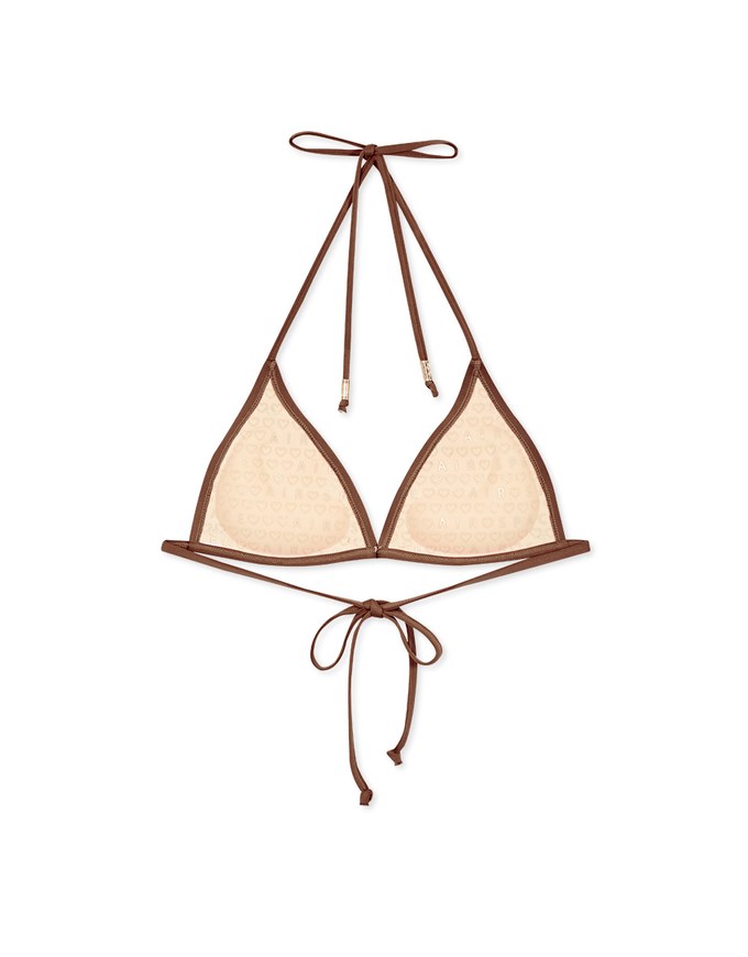 【PUSH UP】Classic Plain Color Bikini Top Single Strap And Bra Padded