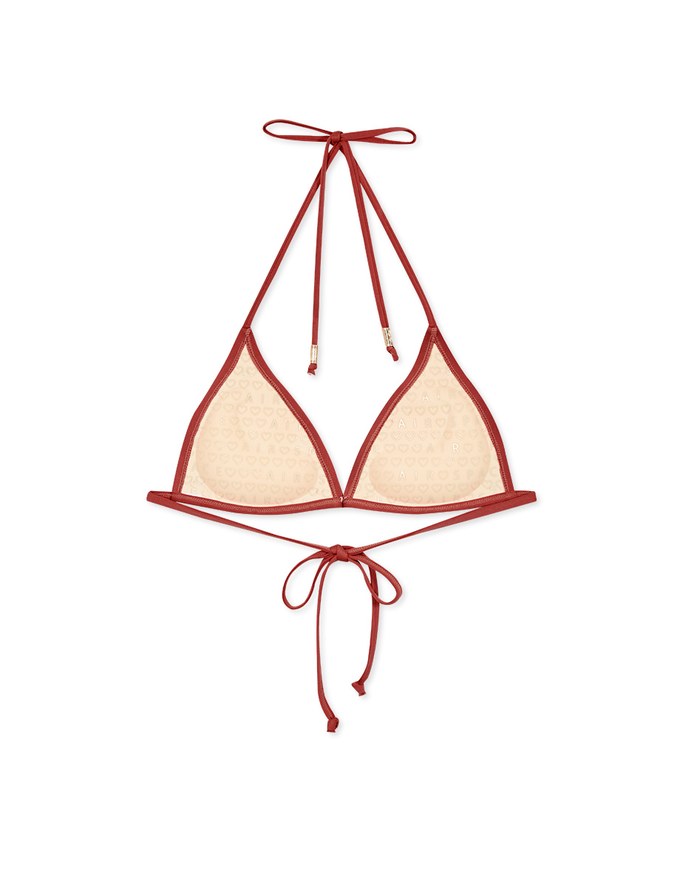 【PUSH UP】Classic Plain Color Bikini Top Single Strap And Bra Padded