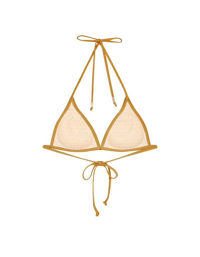 【PUSH UP】Classic Plain Color Bikini Top Single Strap And Bra Padded