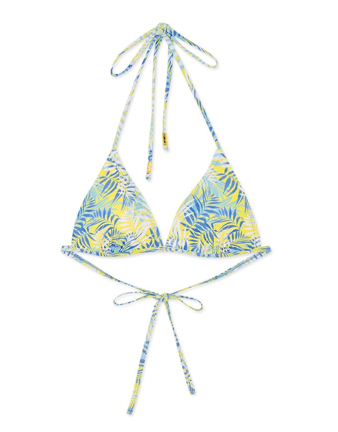 【PUSH UP】Printed Bikini Top Single Strap And Bra Padded