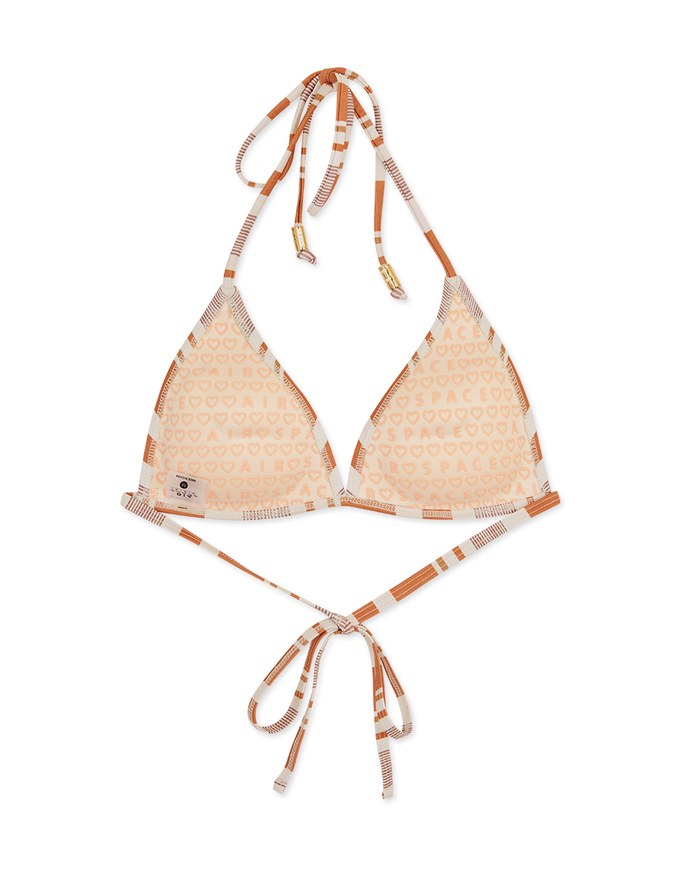 【PUSH UP】Printed Bikini Top Single Strap And Bra Padded